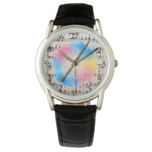 Clarinet Harmony: Colourful Watercolors  Watch