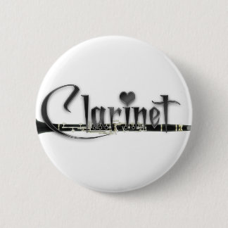 Clarinet I Love Clarinet 6 Cm Round Badge