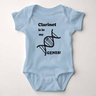 Clarinet in my Genes Baby Bodysuit