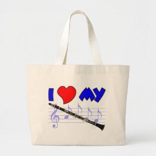 Clarinet Love Large Tote Bag