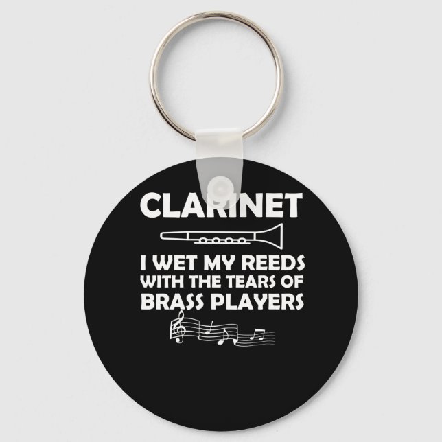 Clarinet Marching Band Wet Reeds With Tears Key Ring (Front)