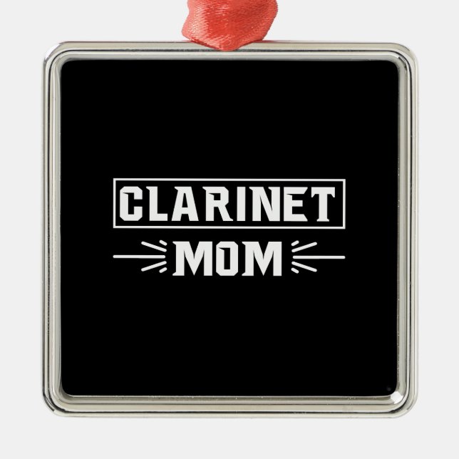 clarinet mum metal tree decoration (Front)