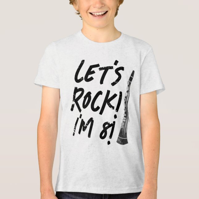 Clarinet Music Birthday Party T-shirt Tri-Blend Shirt (Front)