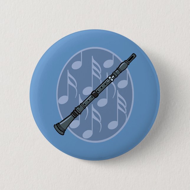 Clarinet Music Button (Front)