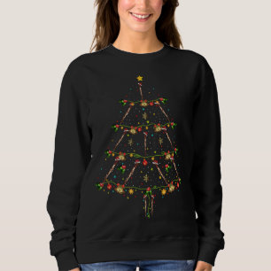 Clarinet Music Lover Xmas Santa Hat Clarinet Chris Sweatshirt