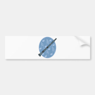 clarinet music note design bumper sticker