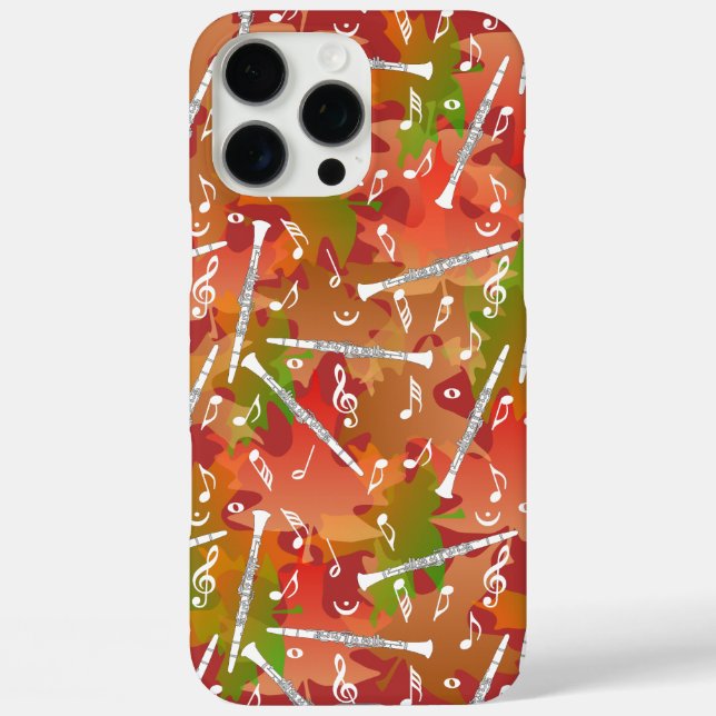 Clarinet Music Note Pattern  Case-Mate iPhone Case (Back)