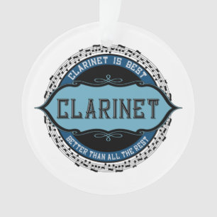 Clarinet Music Notes Circle Ornament