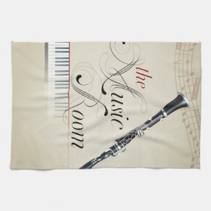 Clarinet Music Room Tea Towel