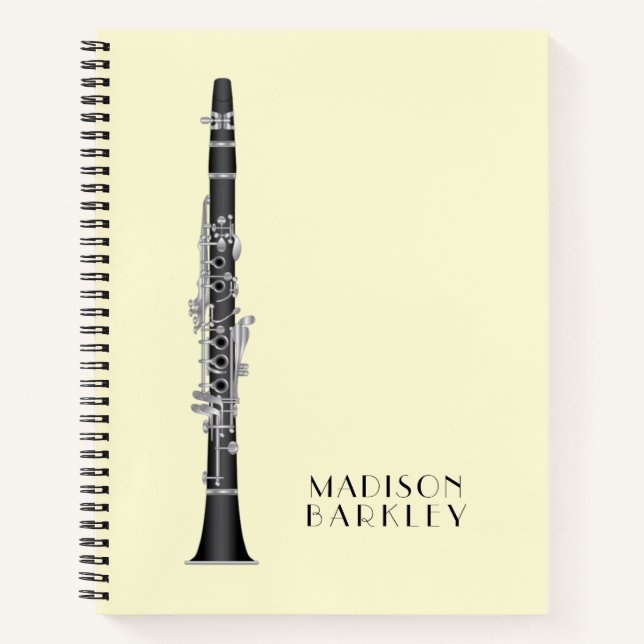 Clarinet Music Teacher Band Musician Notebook (Front)