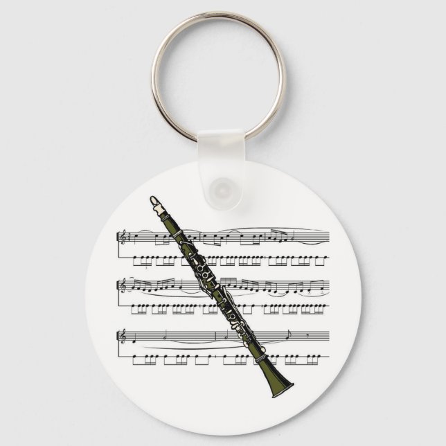 Clarinet musical 09B Key Ring (Front)