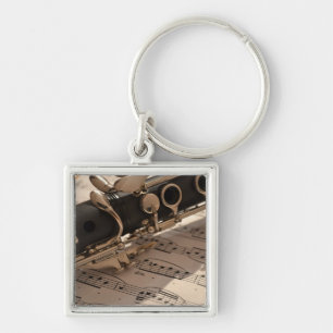 Clarinet musical instrument with notation key ring