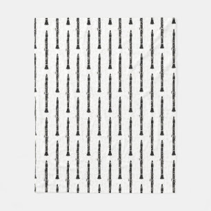 Clarinet Musical Notes Clarinetist Musician Fleece Blanket