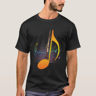 Clarinet Musician Musical Note Hoodie Clarinetist  T-Shirt