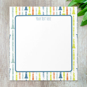Clarinet Personalised Musical Instrument Gift Notepad