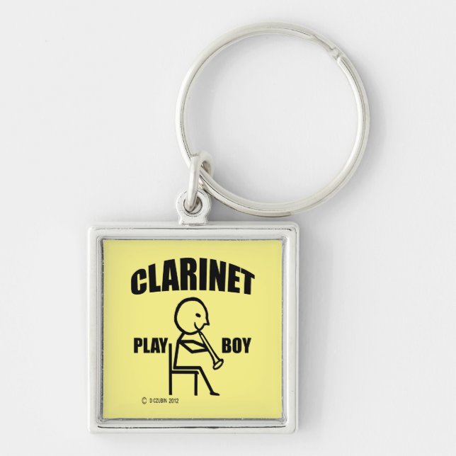 Clarinet Play Boy Key Ring (Front)