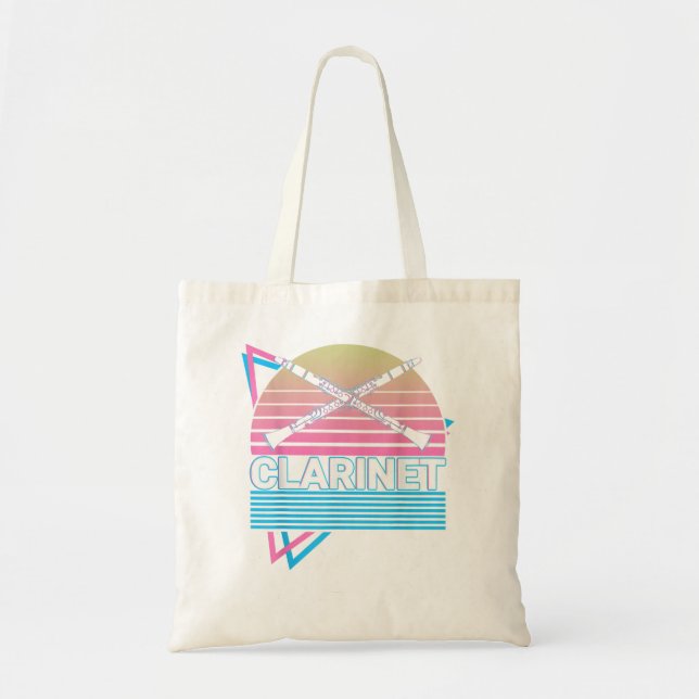 Clarinet Player Clarinetist Retro1 Tote Bag (Front)