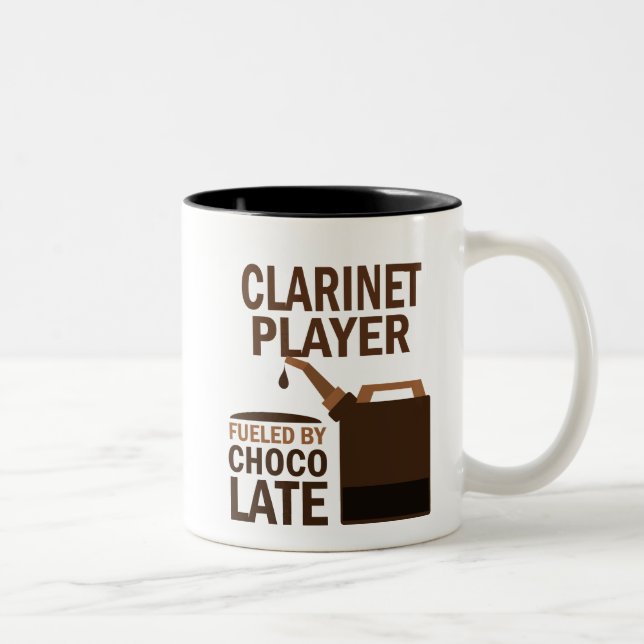 Clarinet Player (Funny) Chocolate Two-Tone Coffee Mug (Right)