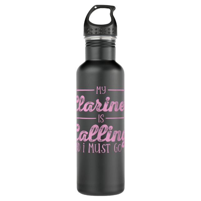 Clarinet Player Music Teacher Gift391 710 Ml Water Bottle (Front)