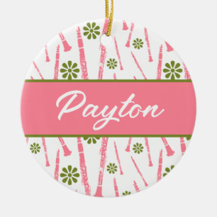 Clarinet Player Musician Gift Personalised Ceramic Tree Decoration