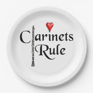 Clarinet player musician Plate ANY COLOR