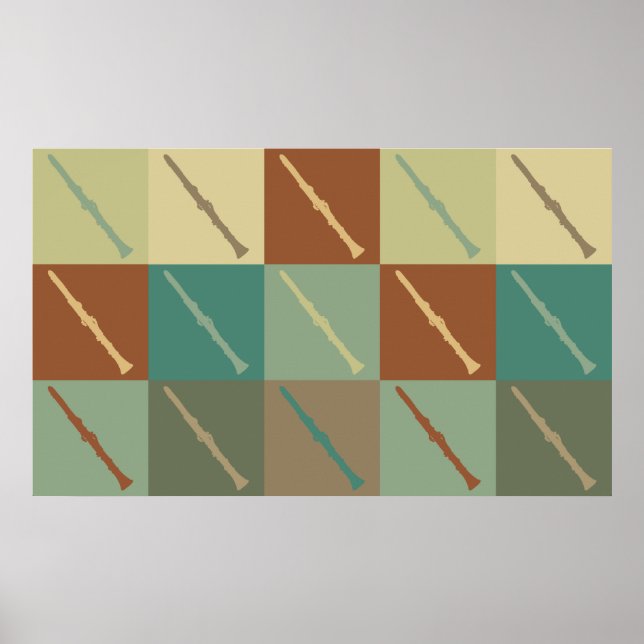 Clarinet Pop Art Poster (Front)
