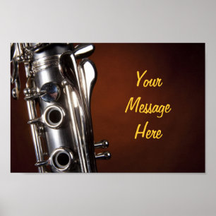 Clarinet Poster with Personalised Message
