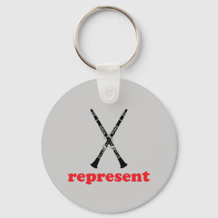 Clarinet Represent Key Ring
