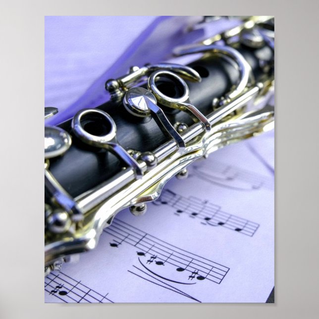 Clarinet Sheet Music Band Orchestra Poster (Front)