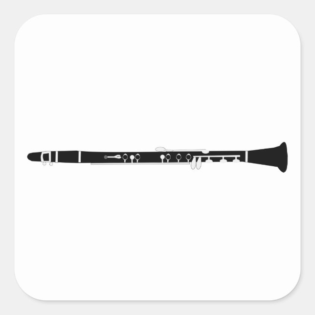 Clarinet Square Sticker (Front)