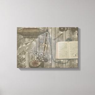 Clarinet Steampunk Fantasy Canvas Print