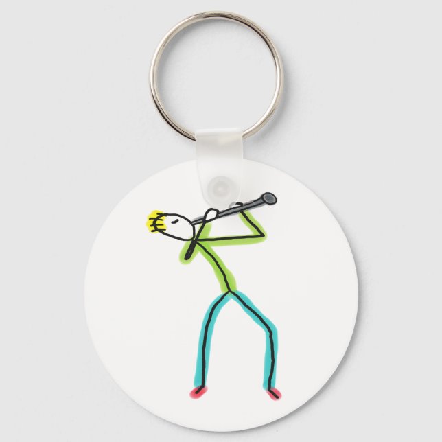 Clarinet Stickman Key Ring (Front)