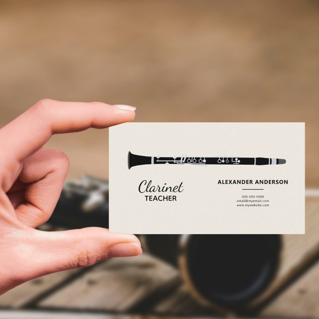Clarinet Teacher Business Card (Clarinet Teacher Business Card)