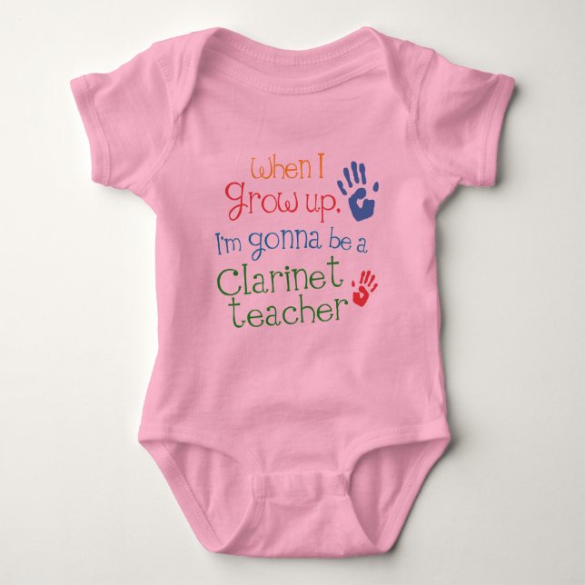 Clarinet Teacher (Future) Infant Baby T-Shirt Baby Bodysuit (Front)