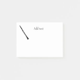 Clarinet template, customizable post-it notes