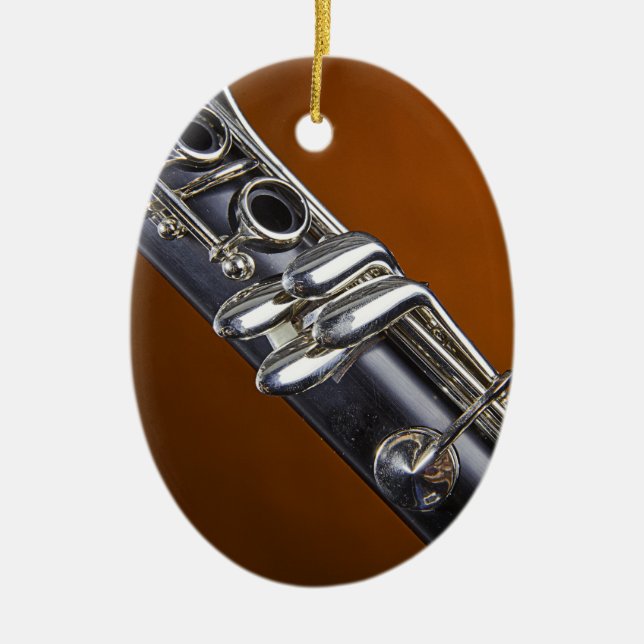 Clarinet with Gold Background Ornament (Front)