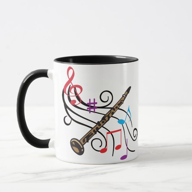 Clarinet With Music Mug (Left)