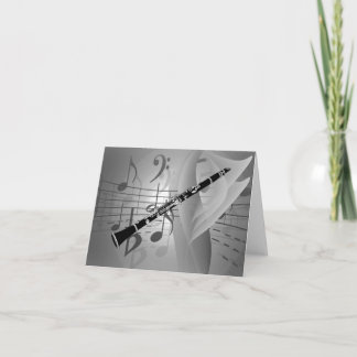 Clarinet with Musical Accents Card