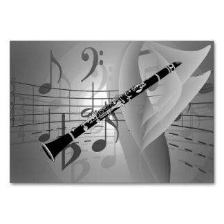 Clarinet with Musical Accents Table Number