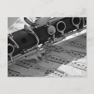 Clarinet with Sheet Music Postcard