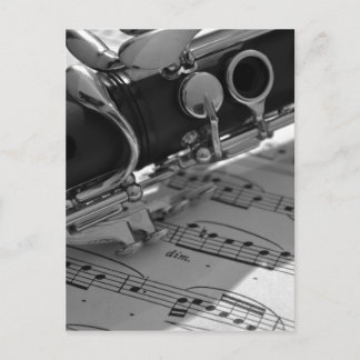 Clarinet with Sheet Music Postcard