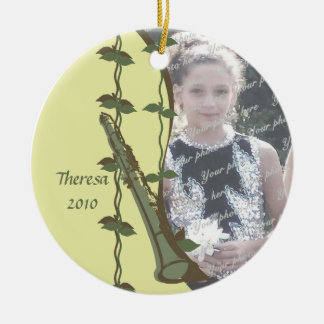 Clarinet Woodland Photo Ceramic Tree Decoration
