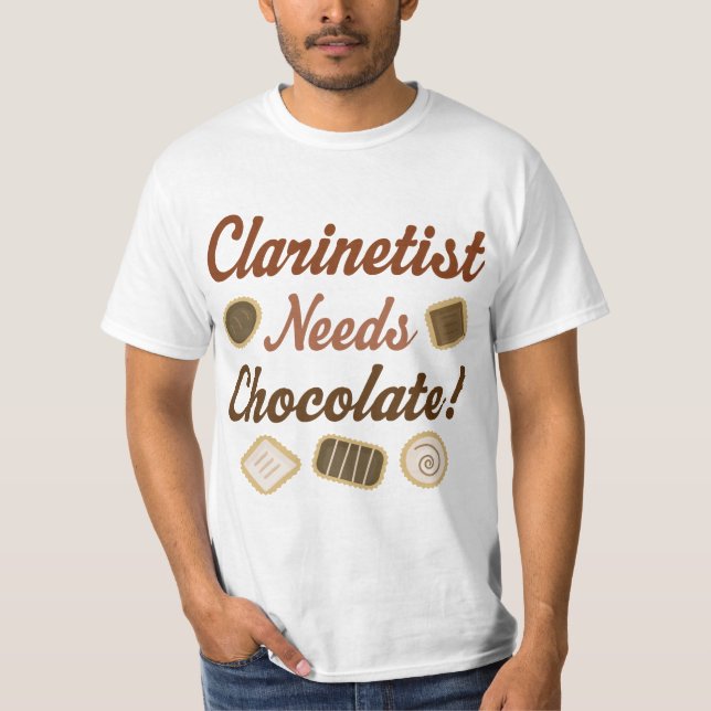 Clarinetist Chocolate T-Shirt (Front)