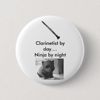 Clarinetist Ninja 6 Cm Round Badge