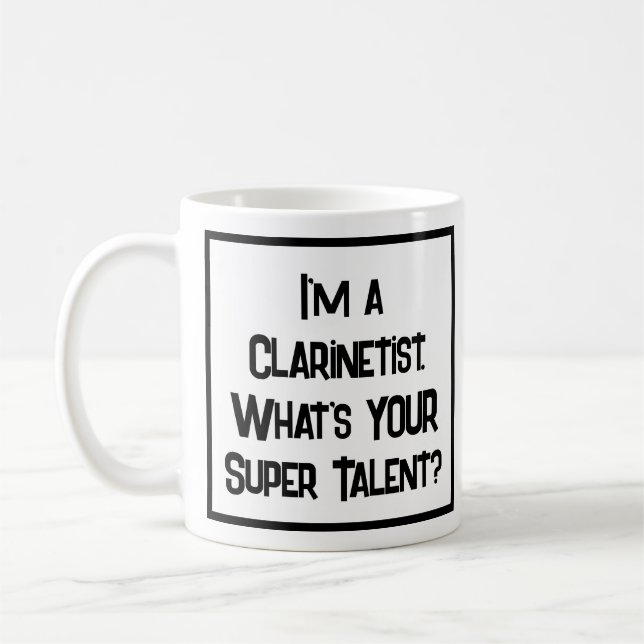 Clarinetist Super Talent. Coffee Mug (Left)