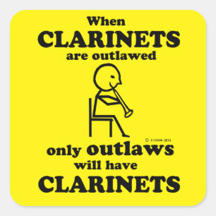 Clarinets Outlawed Square Sticker