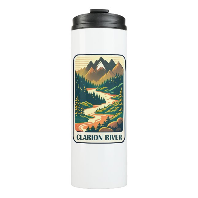 Clarion River Pennsylvania Colours Thermal Tumbler (Front)