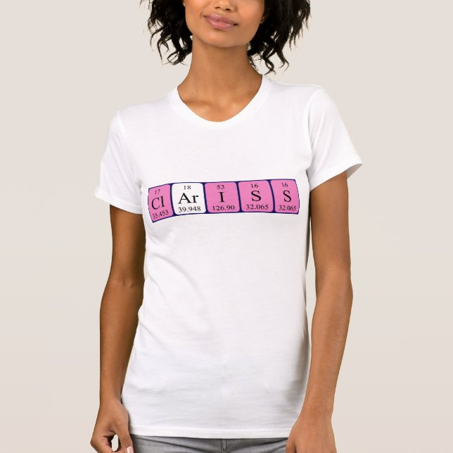 Clariss periodic table name shirt (Front)
