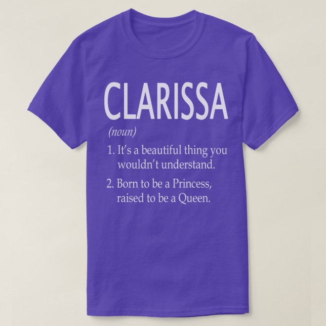 Clarissa Name Gift T-Shirt (Design Front)
