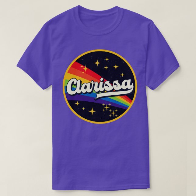 Clarissa Rainbow In Space Vintage Style T-Shirt (Design Front)